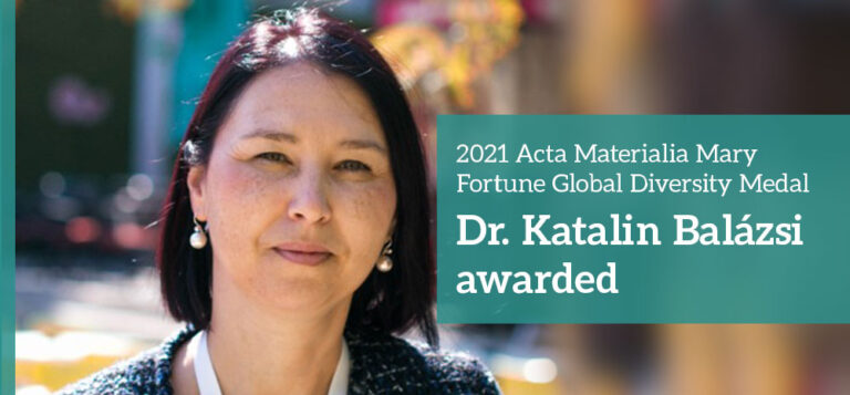 Dr Katalin Balazsi has been awarded